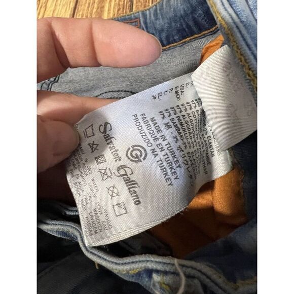 Salvatore Galliano Jeans Distressed Size 32 Floral Color Patch - Picture 8 of 14